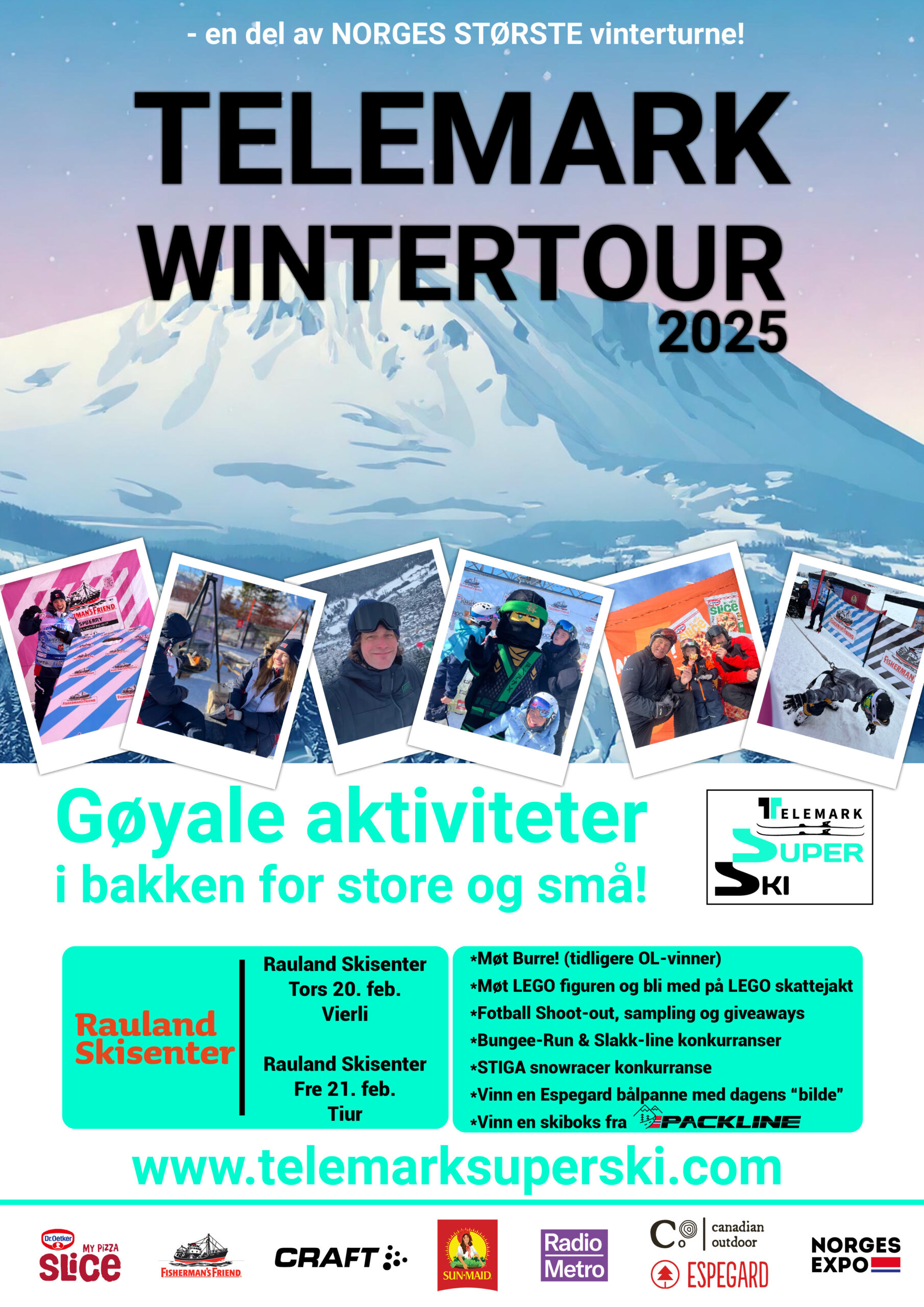 Telemark Wintertour 2025: Gøyale aktiviteter for store og små i bakken med Telemark Superski.