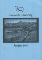 Forside av Rauland Historielag Årsskrift 1998 med illustrasjon av Raulandsfjell og reinsdyrlogo.