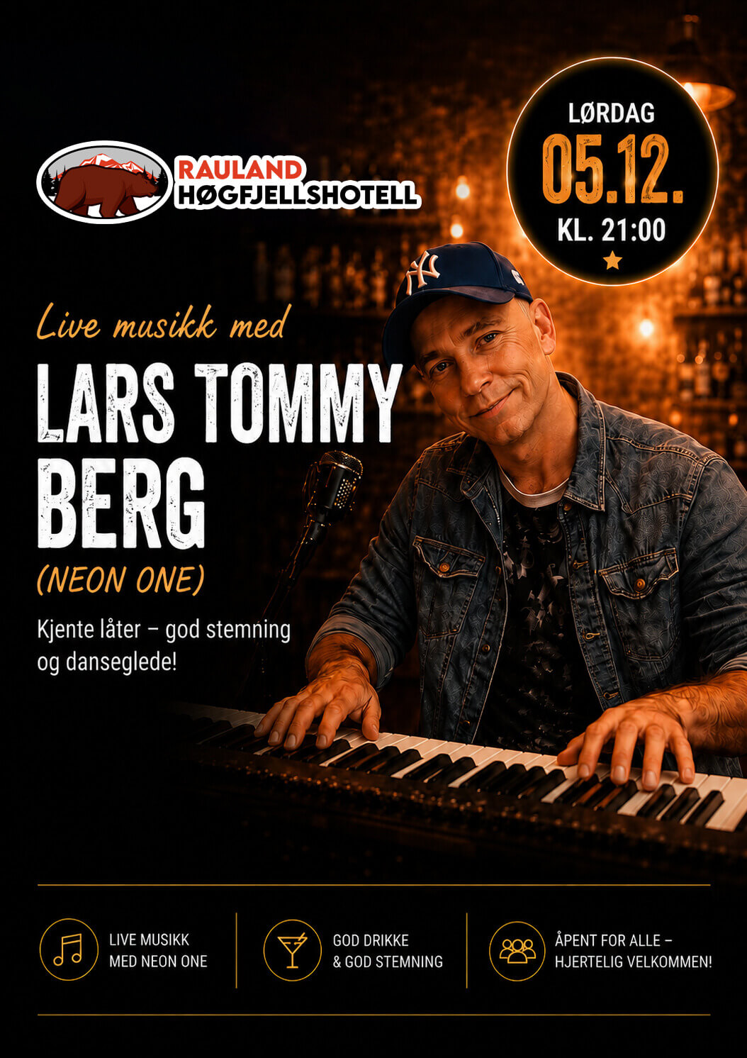 Featured image for “Live musikk med Lars Tommy Berg (Neon One)”